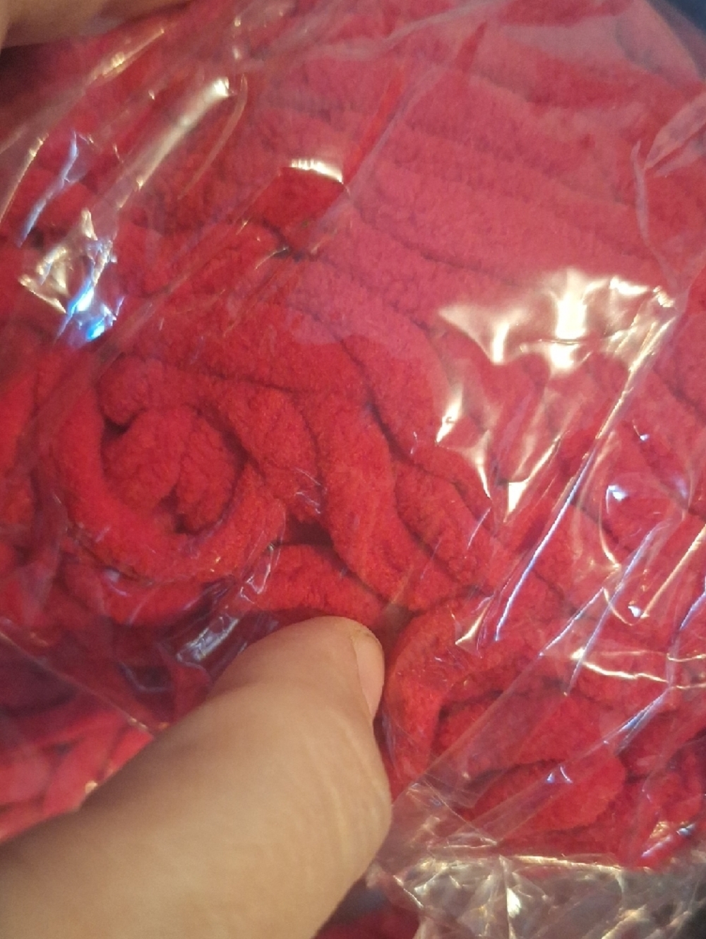 Red and Black Fluffy Yarn - 8 Pack - Picture 3 of 4